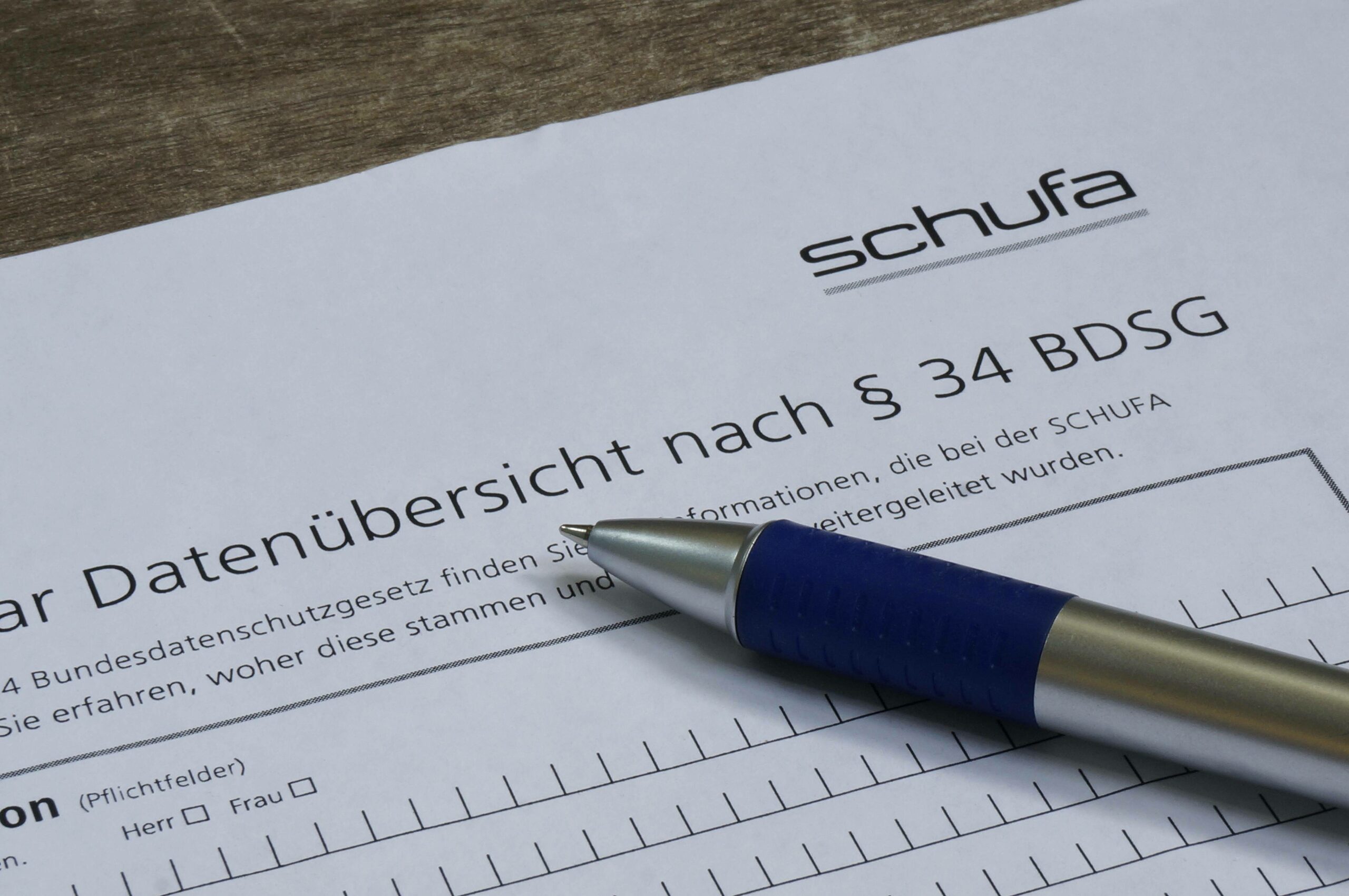 Beantragen Sie die Schufa